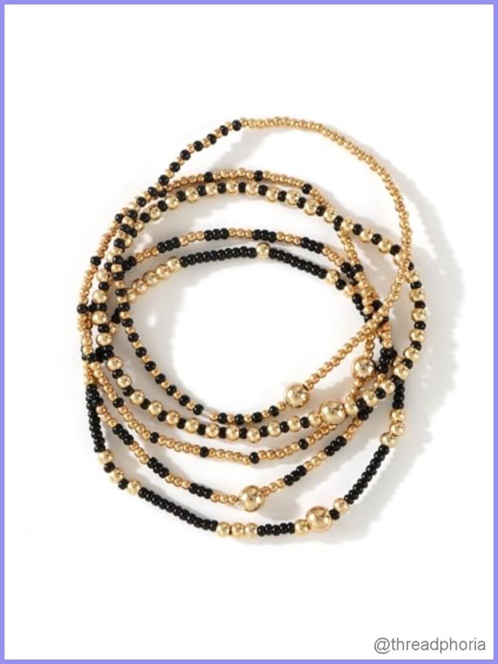 Dainty Gold Beaded Stack Bracelets for Women Handmade Boho Colorful Ball